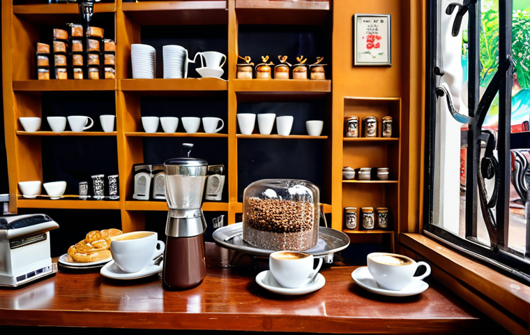 **"Delicious Hanoi coffee"**: A visually appealing image of a popular coffee shop in Hanoi, Vietnam.